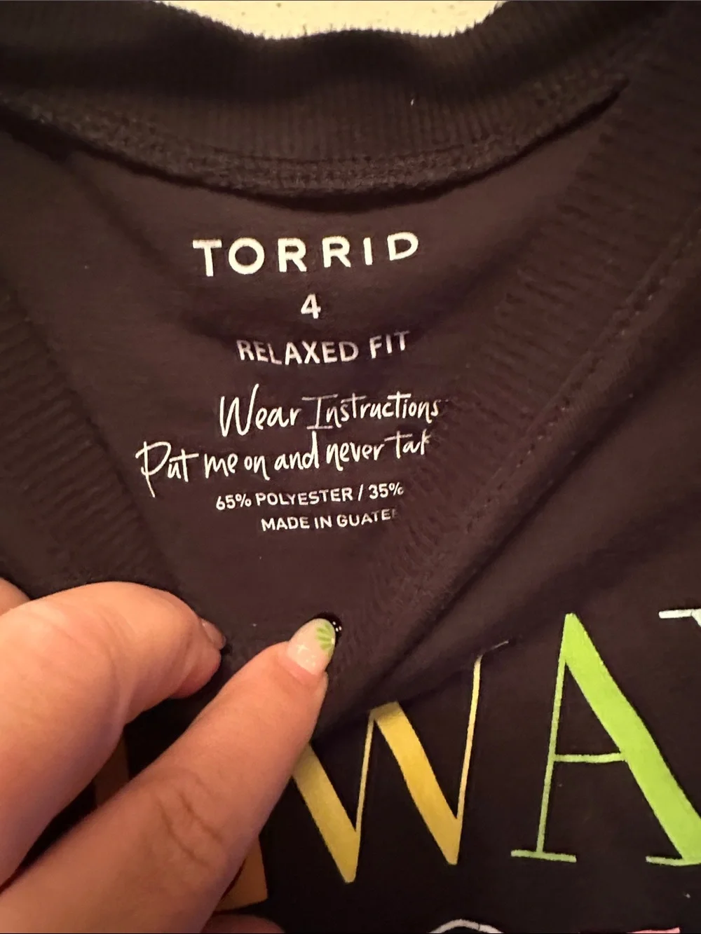 torrid Black Graphic Tee with Green and Yellow Print